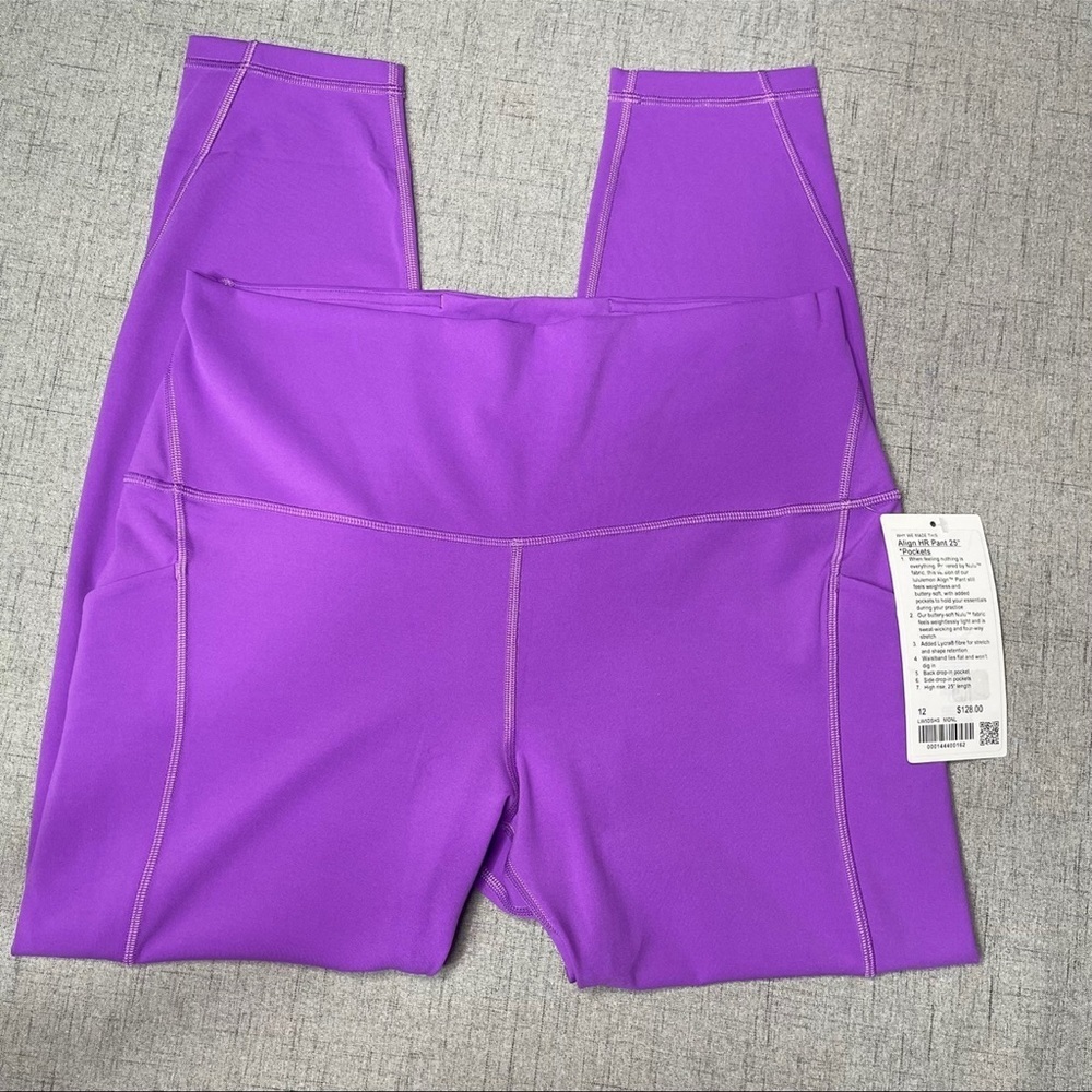 Lululemon Align High Rise Pant Leggings with Pockets Moonlit Magenta 12 NWT - Picture 9 of 12